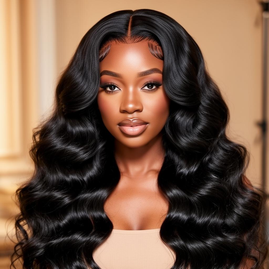 Body Wave Natural Black Wig — 13x6 HD Lace · Colour 1B