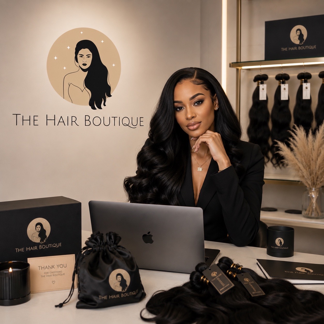 The Hair Boutique founder at the atelier